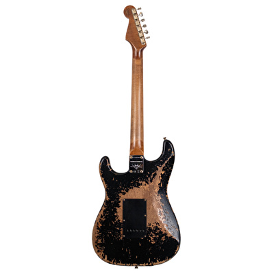 Fender Custom Shop Limited Edition Dual-Mag II Stratocaster Super Heavy Relic Aged Black Elektro Gitar
