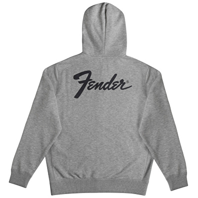FENDER® Transition Logo Fermuarlı Gri Hoodie