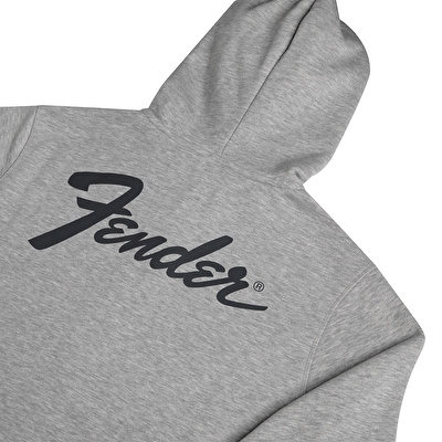 FENDER® Transition Logo Fermuarlı Gri Hoodie