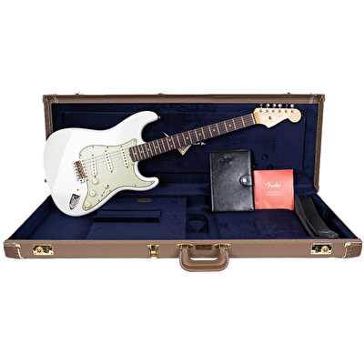 Fender Custom Shop 1964 Stratocaster Journeyman Relic Gülağacı Klavye Aged Olympic White Elektro Gitar