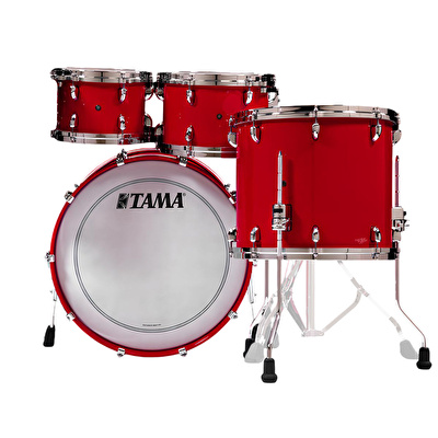 TAMA TW42RZS-SDR STAR Walnut Solid Candy Red 4 Parça (22B/10T/12T/16F) Akustik Davul Seti