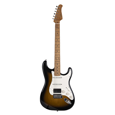 Xotic California Classic XSCPRO-2/3378 Roasted Flame Akçaağaç Sap 2 Tone Burst Elektro Gitar