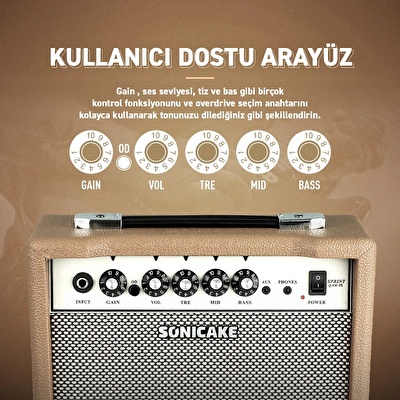 Sonicake Sprint 15W Elektro Gitar Amfisi