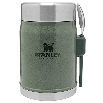 STANLEY 0.4L Classic Food Jar - Hammertone Green /Yeşil Kaşıklı Yemek Termosu