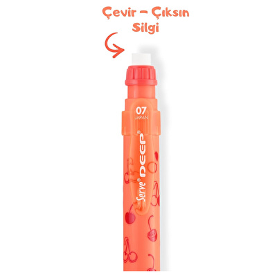 SERVE Deep Mekanik Kurşun Kalem 07mm Fos Kırmızı Kiraz
