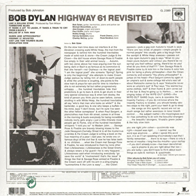 Bob Dylan – Highway 61 Revisited (2015 Reissue, Mono)