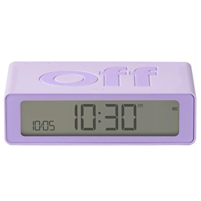 LEXON Flip Mini Şarj Edilebilir Alarm Saat Lila