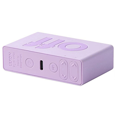 LEXON Flip Mini Şarj Edilebilir Alarm Saat Lila