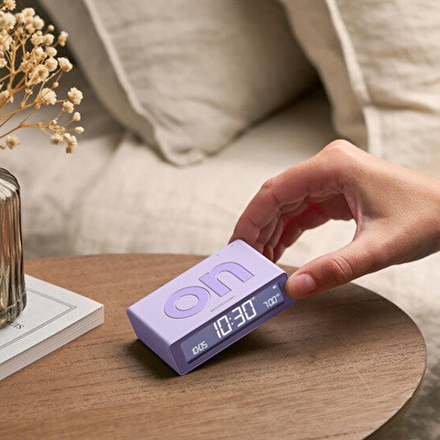 LEXON Flip Mini Şarj Edilebilir Alarm Saat Lila