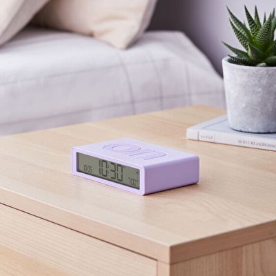 LEXON Flip Mini Şarj Edilebilir Alarm Saat Lila