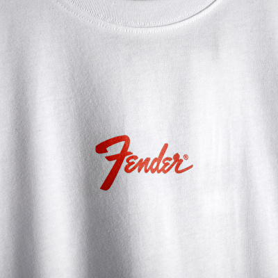 FENDER® Stratocaster Beyaz T-Shirt
