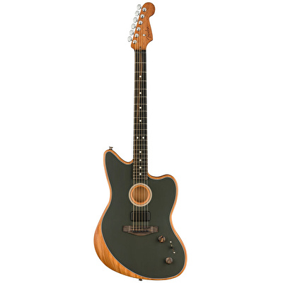 Fender American Acoustasonic Jazzmaster Abanoz Klavye Tungsten Elektro Akustik Gitar
