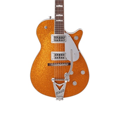 Gretsch G6129T-89 Vintage Select ‘89 Sparkle Jet Bigsby Gülağacı Klavye Gold Sparkle Elektro Gitar