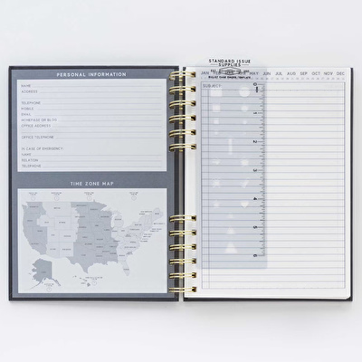 DESIGNWORKS INK Standard Issue Spiralli Defter Siyah