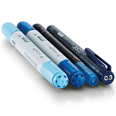 COPIC Ciao Doodle Pack Blue Kalem Seti