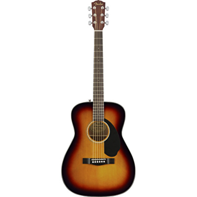 Fender CC-60S Concert Ceviz Klavye 3-Color Sunburst Akustik Gitar