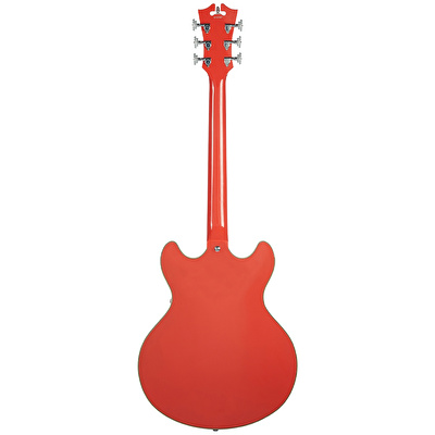 Dangelico DAPDCFRCSCB Premier DC Fiesta Red Elektro Gitar
