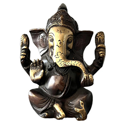 YOGIXO Ganesha Metal Alaşım Siyah Heykel 11.5 cm