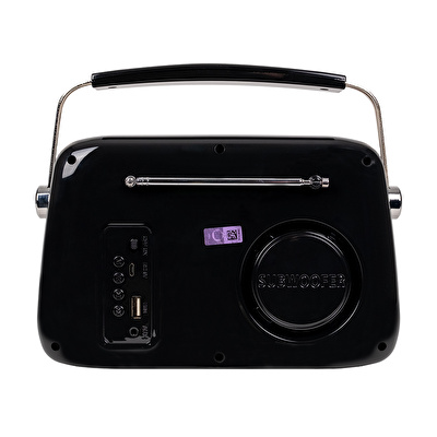 KOZMOS FB-R302-BK Siyah Retro Radyo ve Bluetooth Hoparlör