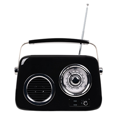 KOZMOS FB-R302-BK Siyah Retro Radyo ve Bluetooth Hoparlör