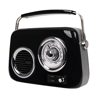 KOZMOS FB-R302-BK Siyah Retro Radyo ve Bluetooth Hoparlör