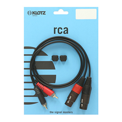 Klotz Twincable 2x RCA - 2x XLR Dişi 2mt Siyah İkili Kablo