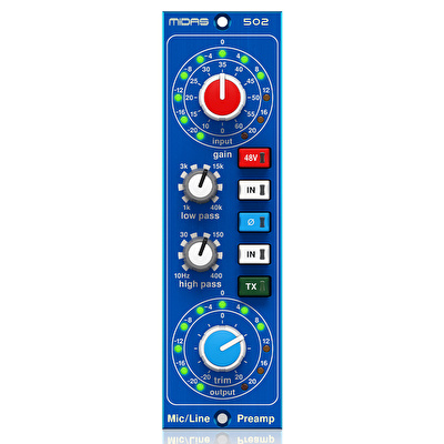 MIDAS MICROPHONE PREAMPLIFIER 502 V2 500 Serisi Mikrofon Preamfisi