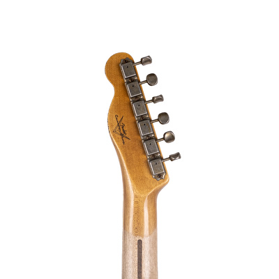 Fender Custom Shop 1959 Telecaster Relic Akçaağaç Klavye Aged Black Elektro Gitar