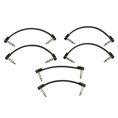 Fender Blockchain Patch Cable Kit Black Extra Small Pedal Ara Kablosu Seti (6 Adet)