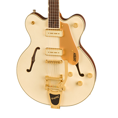 Gretsch Electromatic Pristine LTD Center Block Double-Cut Bigsby Laurel Klavye Beyaz - Altın Elektro Gitar