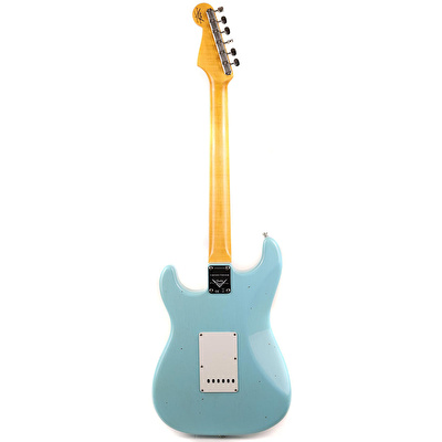 Fender Custom Shop S21 Limited Edition 1964 Stratocaster Journeyman Relic CC Hardware Gülağacı Klavye Aged Daphne Blue Elektro Gitar