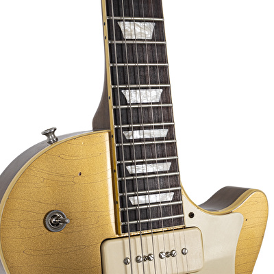 HERITAGE Custom Shop Build 1368 H-150 P90 Neck w/Case Gold Top Artisan Aged Elektro Gitar