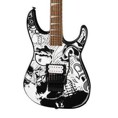 Jackson X Serisi Dinky DK1H Laurel Klavye Skull Kaos Elektro Gitar