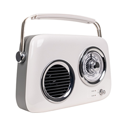 KOZMOS FB-R302-WH Beyaz Retro Radyo ve Bluetooth Hoparlör