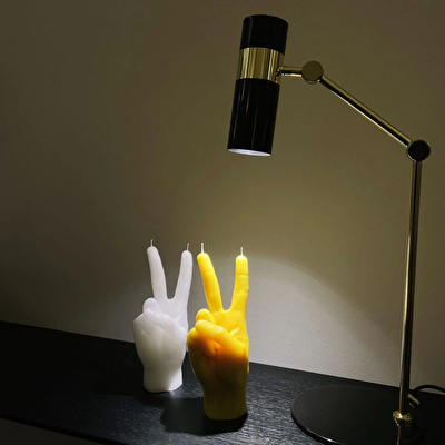 CANDLE HAND Peace Mum Sarı