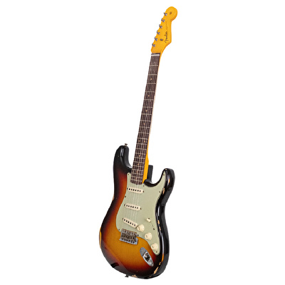 Fender Custom Shop Limited Edition Fat 1959 Stratocaster Relic Chocolate 3 Ton Sunburst Elektro Gitar