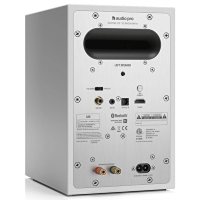 AUDIO PRO A28+SW-10 Beyaz 2+1 Aktif Multiroom Akıllı Ev Hoparlörü Seti