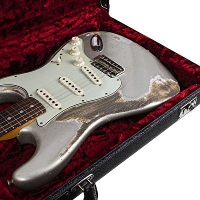 Fender Custom Shop W19 Masterbuilt Greg Fessler 1964 Stratocaster Relic Gülağacı Klavye Inca Silver Elektro Gitar