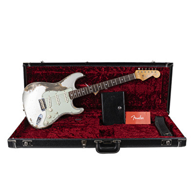 Fender Custom Shop W19 Masterbuilt Greg Fessler 1964 Stratocaster Relic Gülağacı Klavye Inca Silver Elektro Gitar