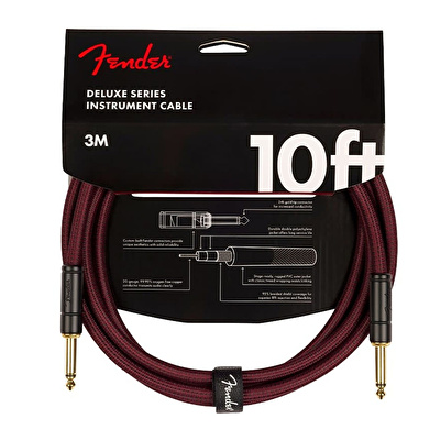 Fender Deluxe 10 Tweed Instrument Cable Oxblood Kablo