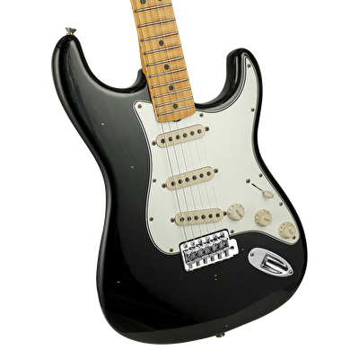FENDER Custom Shop 1969 Stratocaster Journeyman Relic Akçaağaç Klavye Black Elektro Gitar