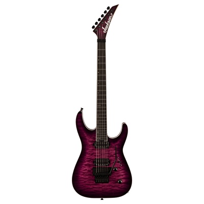 Jackson Pro Plus Serisi Dinky DKAQ Abanoz Klavye Transparent Purple Burst Elektro Gitar