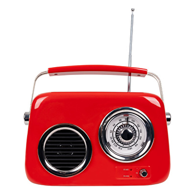 KOZMOS FB-R302-RD Kırmızı Retro Radyo ve Bluetooth Hoparlör