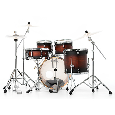 PEARL DMP905/C260 Decade Maple Satin Brown Burst 5 Parça (20B/10T/12T/14F/14S) Aksamlı Akustik Davul Seti
