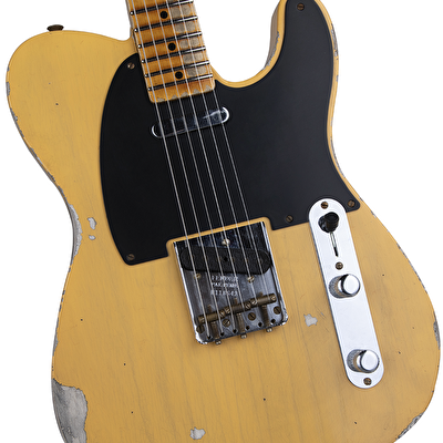 Fender Custom Shop S21 Limited Edition 1951 Nocaster Heavy Relic Akçaağaç Klavye Aged Nocaster Blonde Elektro Gitar