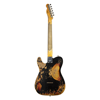 Fender Custom Shop S20 Limited Edition 1959 Telecaster Custom Super Heay Relic Aged Black over 3 Colour Sunburst Elektro Gitar