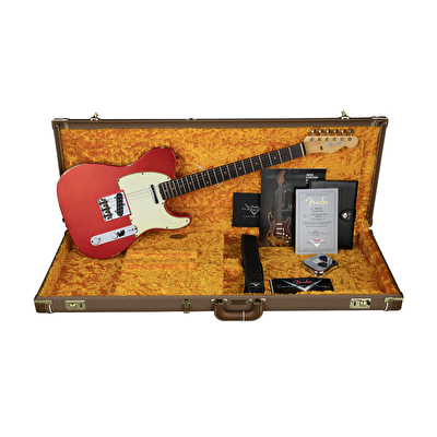 Fender Custom Shop S21 Limited Edition 1961 Telecaster Relic Gülağacı Klavye Aged Candy Apple Red Elektro Gitar