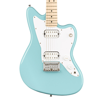 Squier Mini Jazzmaster HH Akçaağaç Klavye Daphne Blue Elektro Gitar