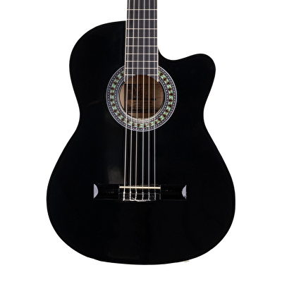 Barcelona LC 3900 CBK Cutaway Siyah Klasik Gitar