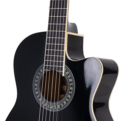 Barcelona LC 3900 CBK Cutaway Siyah Klasik Gitar